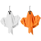 Spooky Ghost Halloween Decor Waterproof Halloween Glowing White Ghost Glowing Door Hanging Ghost for Halloween Garden Home Decor