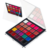 Paleta de 25 labiales de colores resistentes al agua, pigmentos de larga duración, hidratantes, cosméticos, brillos de labios, cosméticos profesionales.