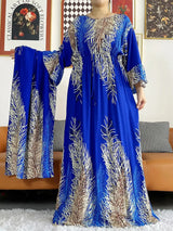 New Style African Dashiki Print Long Sleeve Loose Cotton Elegant Women  Abaya Long Dress Summer Maxi Casual Dresses Vestidos - Lootquake