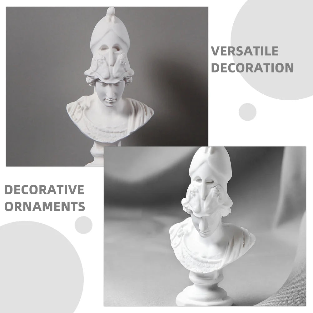 Athena Plaster Sculpture Greek Decor Ancient Home Resin Model Bust Statue Mythology