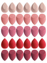 30 Beauty Eggs (Esponjas de Maquillaje) Esponja de Belleza Mixta para Base de Maquillaje, Líquida, en Crema y en Polvo Sin Impurezas, Multicolor C