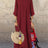 Women's Fashion Casual Loose Big Swing Half Sleeve Long Dress Floral Holiday Maxi Dress Plus Size Vestidos Longos Robe - Lootquake