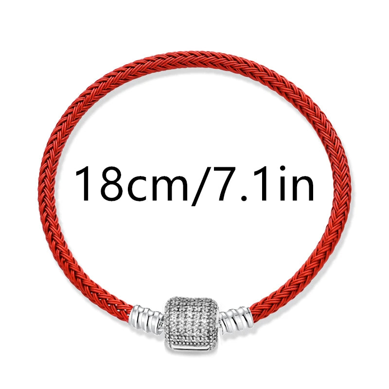 Colgante de plata 925 con forma de serpiente para San Valentín, ideal para pulseras originales de plata de ley 925 para mujer, regalo de joyería DIY.