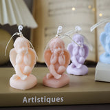Vela perfumada con forma de ángel para decoración de habitación, estilo nórdico, que alivia la fatiga y crea un ambiente festivo para bodas y cumpleaños.
