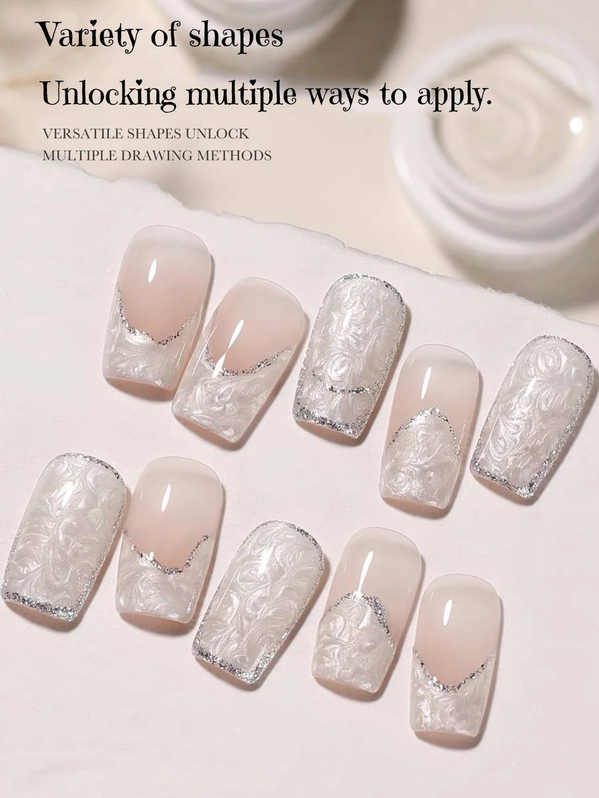 MIANEL 1-12pcs 12ML Mother-of-pearl Textured Gel Nail Polish With Aurora Effect, 2025 New Japanese-style Summer Top Selling