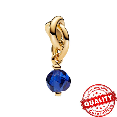 Unique 925 Sterling Silver Colorful Birthstone Eternity Round Dangle Charm Fit Original Bracelet Girls Birthday Jewelry Gift - Lootquake