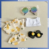 Labubu Doll Clothes Beach Resort Style Overalls Labubu Idol V1 V2 Dolls Clothing Accessories 15/17cm Plush Doll Universal