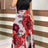 Women Floral Dot Print Patchwork Long Dress Summer Casual Short Sleeve O-Neck High Waist Robe Boho Beach Maxi Sundress Vintage - Lootquake