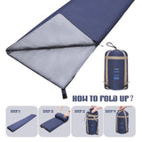 Saco de dormir portátil para exteriores Lixada de 190 x 75 cm, para acampar, viajar, senderismo, multifunción, ultraligero, 680 g, para mochileros.