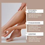 Loción de maquillaje para piernas, corrector duradero, tono de piel uniforme, bronceado artificial, resistente al agua, hidratante, brillo natural, crema de base corporal marrón