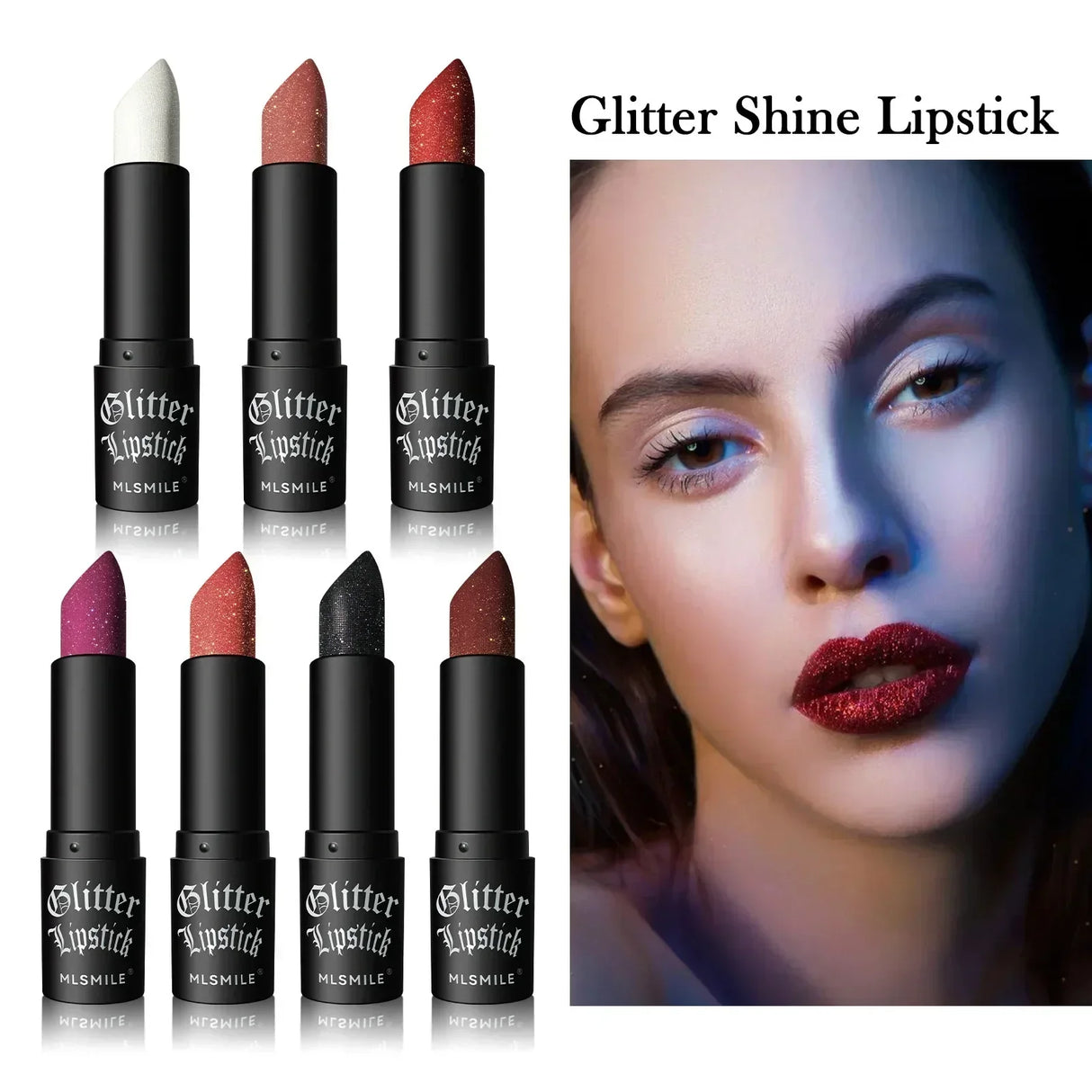 Diamond Pearlescent Lipstick Waterproof Long Lasting Non-stick Cup Matte Velvet Shiny Lipsticks Red Sexy Lips Makeup Cosmetics