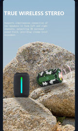 Super Powerful Wireless 5.3 Bluetooth Speaker RGB Light Caixa De Som Enhanced Bass IPX6 Waterproof Subwoofer 3D Stereo Sound Box