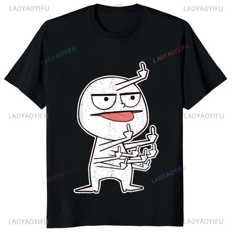 Middle Finger Funny Maniac Printed Man T Shirt Loose Casual Fashion Harajuku Hip Hop T-shirt Hipster Streetwear Comfort Clothing - Lootquake