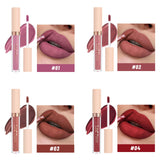8 piezas de lápiz labial líquido mate, brillo de labios - resistente al agua, antiadherente, brillo de labios de larga duración, tonos marrón, rosa, morado y rojo, adecuado para el Día de San Valentín, diario, fiestas, viajes