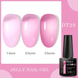 7ml Milky Jelly White Gel Nail Polish Natural Luster Long Lasting Nail Art All for Home DIY Manicure Soak Off UV LED Gel Vernis
