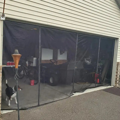 Large Size Magnetic Garage Door Curtain Custom Size Mosquito Net Anti Fly Insect Screen Used in Pavilions Balconies Outdoor Tent - Lootquake