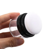 Loose Powder Box With Flocking Cotton Mushroom Sponge Puff Blusher Finishing Powder Jar Portable Cosmetic Foundation Powder Case