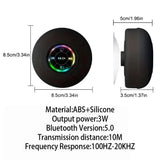 Altavoz Bluetooth impermeable con luces LED, altavoz de ducha inalámbrico portátil con ventosa para baño, viajes al aire libre