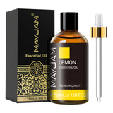 MAYJAM 1PCS 30ML Huile Essentielle d'Aromathérapie Lavande Vanille Jasmin Eucalyptus Menthe Poivrée Huile Aromatique pour Diffuseur Bougie Savon