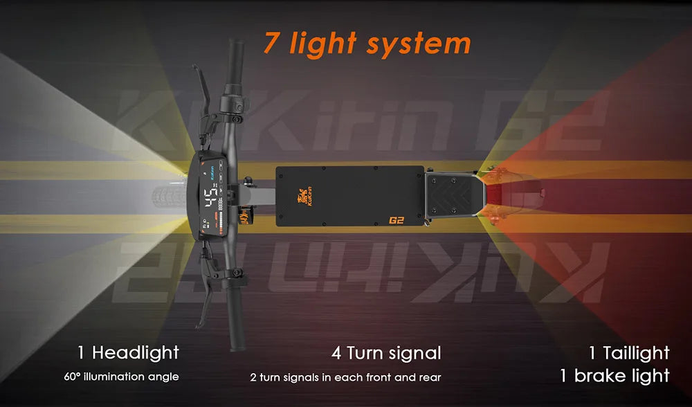 KuKirin G2 Folding Electric Scooter 800W Brushless Motor 10 Inch Vacuum Off-Road Tire EScooter 48V 15AH Battery Max Speed 45km/h