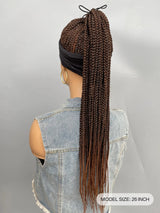 26" Twist Cornrow Headband Wig | Crochet Braids | Long Straight Synthetic