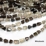 Natural AA Smoky Crystal 4.5-7.5*6.5-10mm Faceted Irregular Shape Beads Shinny Stone For Jewelry Making DIY Bracelet Necklace - Lootquake