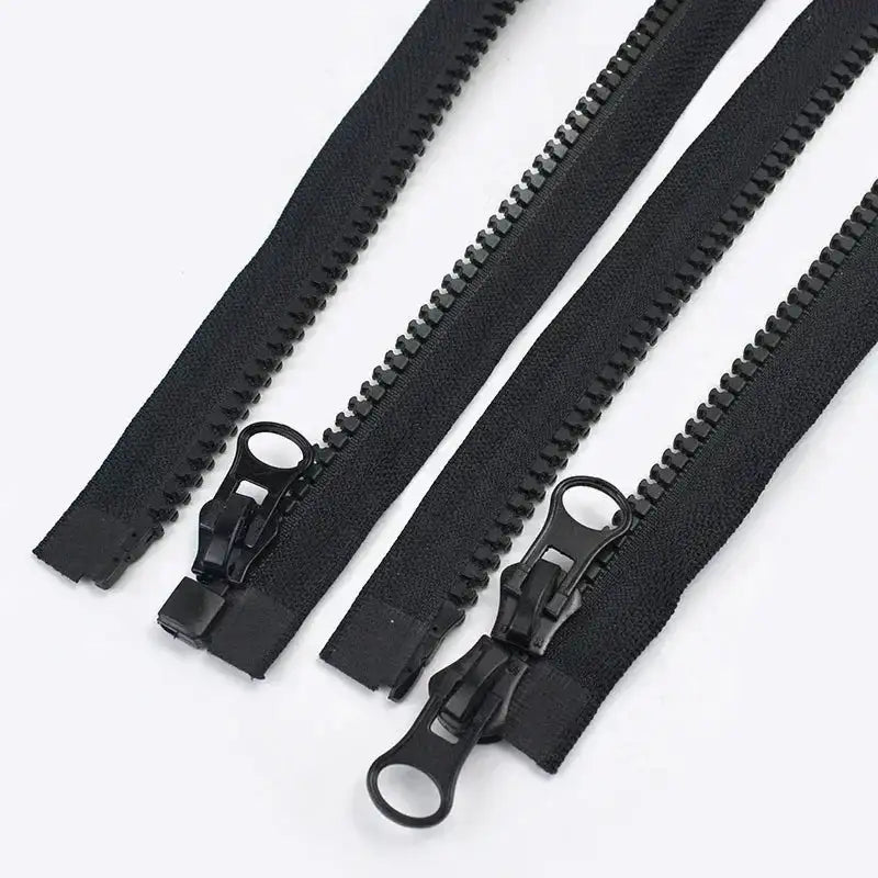 1Pc Meetee 60-300cm 5# Resin Zippers Black White Double Slider Open-End Zips for Sewing Coat Tent Zipper Closure DIY Accessories - Lootquake