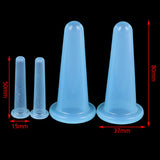 Lot de 4 ventouses en silicone pour massage du visage et du cou, anti-cellulite, soins de la peau, lifting, entretien