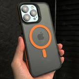 New Bicolor Matte Frosted Magnetic Phone Case For iPhone