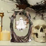 Halloween Themed Halloween Swing Ghost Ornament Handicraft Statue Spooky Ghosts Decor Model Collectible