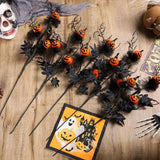 2025 Halloween Decoration Flower Black Terrifying Pumpkin Head Bouquet For Teapoy Dining Table Fireplace Home Party Decor Props
