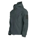 2024 New Outdoor Jackets Men Shark Skin Soft Shell Tactical Waterproof Windbreaker Jacket Mens Hooded Bomber Coats Hiking - Lootquake