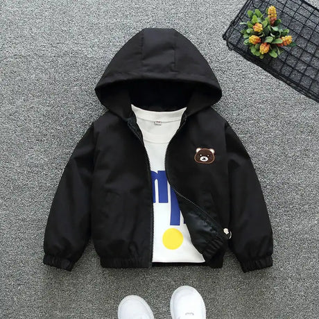 Cartoon Girls Jackets Cute Little Fox Kids Windbreaker Hooded Baby Coat Spring Autumn Children Outwear Toddler Girl Clothes - Lootquake