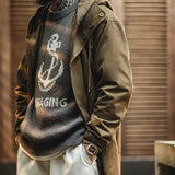 Maden Retro M51 Hooded Windbreaker Loose Fit Cotton Zipper Mid-length Jacket Versatile Solid Color Outerwear for Men's Autumn - Lootquake