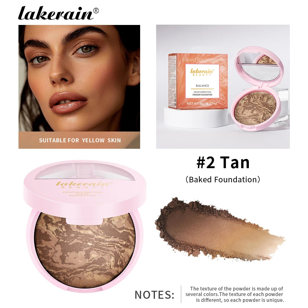 Matte Face Foundation Bronzer Pressed Powder Compact Long Lasting Oil Control Translucent Loose Setting Powder For Face Makeup