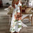 Women's Printed White Lace Sleeveless Suspender Dress Summer Fashion Casual Long Dress - Lootquake