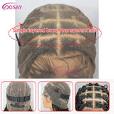 36" Butterfly Braided Full Lace Wig | Honey Blonde & Burgundy Goddess Locs | Synthetic Box Braids | Transparent Lace