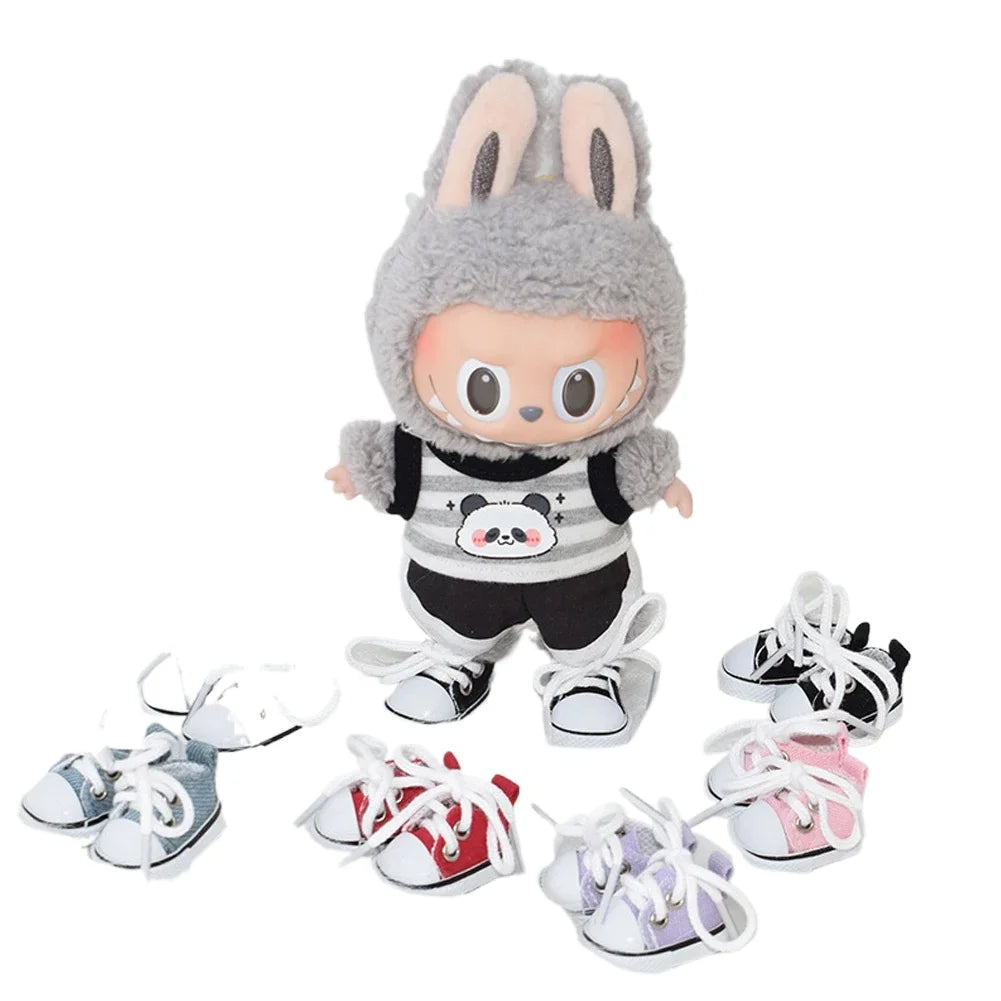Chaussures de poupées Labubu en coton de 17 cm, chaussures de sport décontractées, accessoires pour tenues Labubu