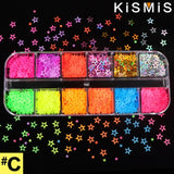 1 Box Fluorescence Butterfly Shape Nail Art Glitter Flakes 3D Colourful Sequins Polish Manicure Nail Decoration