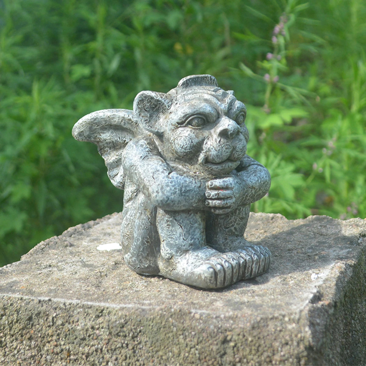 Statue de gargouille gothique décorative, sculpture de gardien de jardin de gargouille, décoration de cheminée de bureau de chambre à coucher de jardin de gargouille médiévale