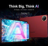 Nouvelle tablette Teclast T60 AI Allwinner A733 Octa-Core 12 pouces 2K HD TDDI écran 6 Go RAM 128 Go ROM Android 15 WiFi6 8000 mAh 13MP + 5MP