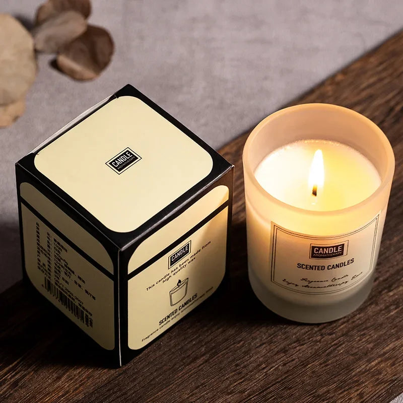 1 vela de aromaterapia con aroma a planta europea moderna para sala de estar, dormitorio, purificación del aire, fragancia duradera, decoración de vasos.