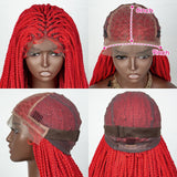 36" Water Wave Braided Wig | Lace Front | Baby Hair | Long Braids