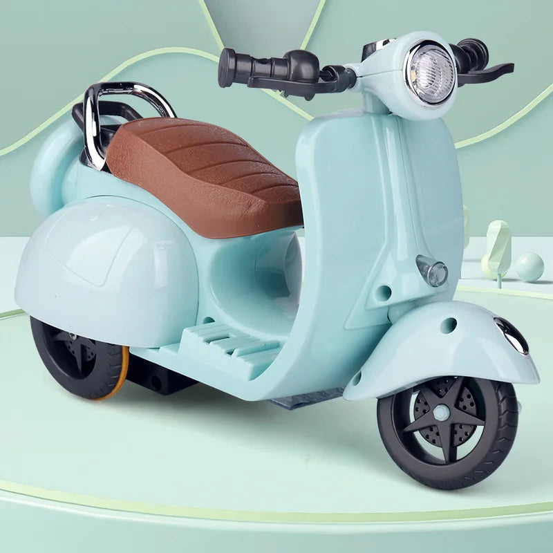 Minimoto eléctrica para muñecas Labubu, accesorios para muñecas Labubu, divertidos y adorables juguetes para muñecas, con luces y música, regalo de Navidad para niños.