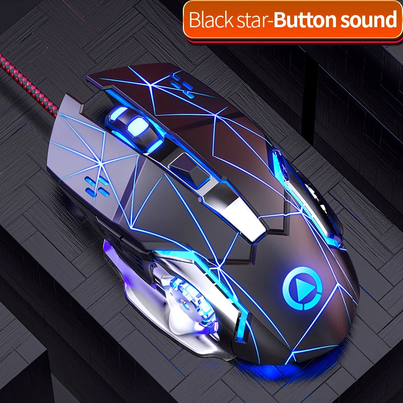G15 Mechanical Gaming Mouse 7-Color Breathing Light Wired Laptop USB Desktop Office Computer Gaming Mouse Mute