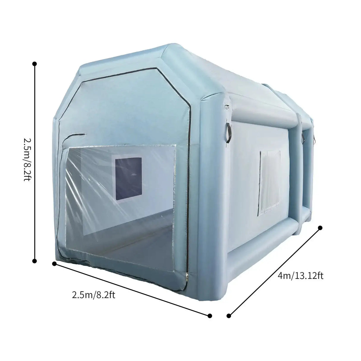4m x2.5mx2.5m Portable Inflatable Paint Booth, Inflatable Spray Booth, Motorcycle Paint Tent with Blowers - Lootquake