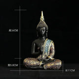 Estatua grande de Buda de Tailandia, escultura de Buda de resina verde hecha a mano, figura budista, meditación, decoración del hogar