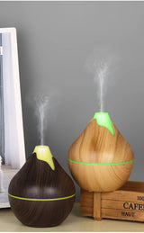 350ML USB aroma oil diffuser wood electric humidifier ultrasonic air humidifier mini aromatherapy LED light mist maker for home
