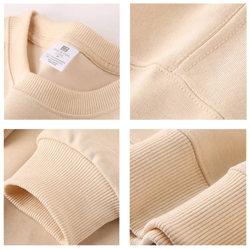 Solid Colors Men's Crewneck Sweatshirt,Cotton-blend Pullover - Lootquake