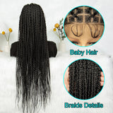 36" Criss Cross Braided Wig | Full Lace | Baby Hair | Large Cap | Synthetic Braids